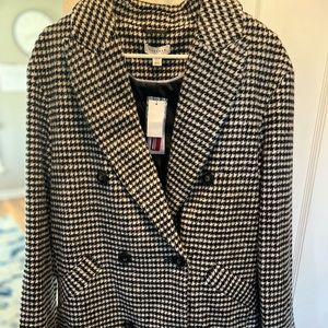Top shop houndstooth pea coat